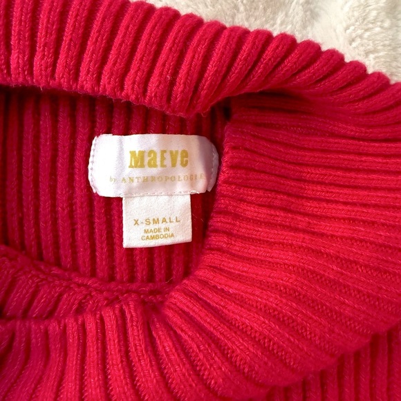 Anthropologie Maeve Easy Pullover Sweater Pink Red Size XS - Picture 9 of 11